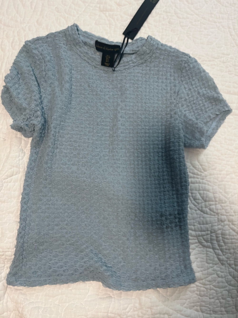 House of Harlow 1960 Pale Blue Textured Tank